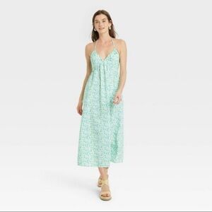 Midi Sundress in green floral - Universal Thread